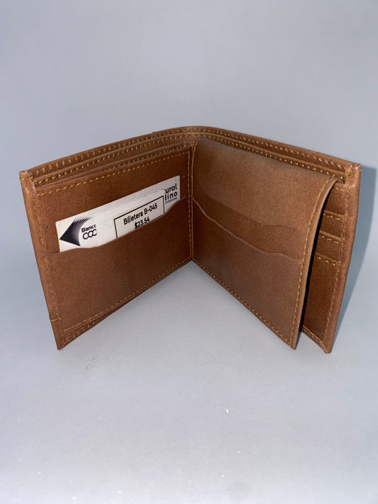 B045 - Billetera de cuero Graso marca Quality Leather