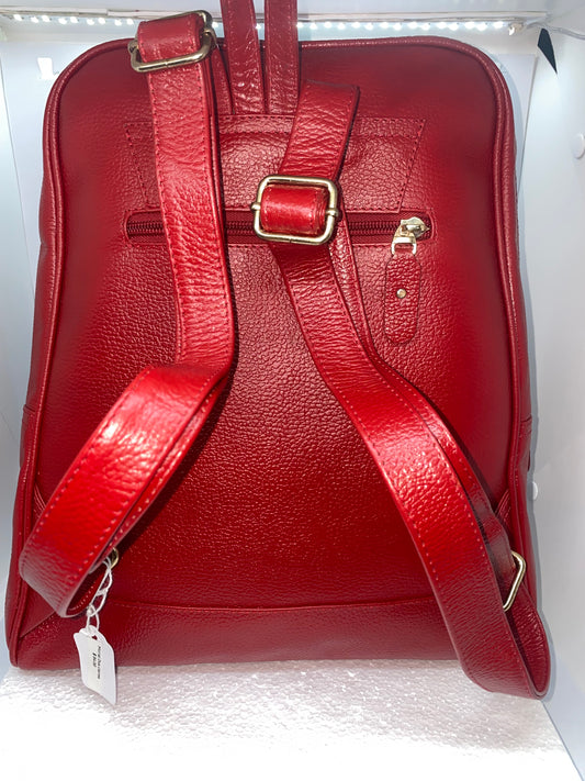 M01 - Mochila de cuero para dama doble cierre