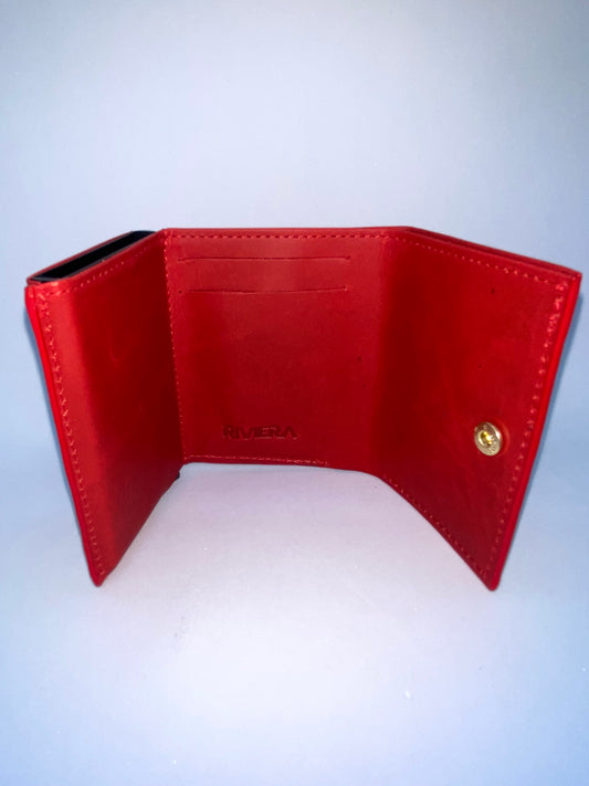 T79 - Tarjetero de cuero Genuino para dama con RFID marca Riviera