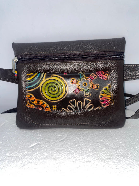 CCP35 - Carriel de cuero pintado para dama de cuero marca Quality Leather