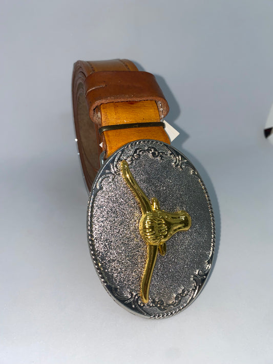 COH27 - Correa de cuero Tala con hebilla de vaquero marca Quality Leather