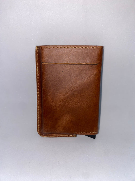 T78 - Tarjetero de cuero Genuino con protección RFID