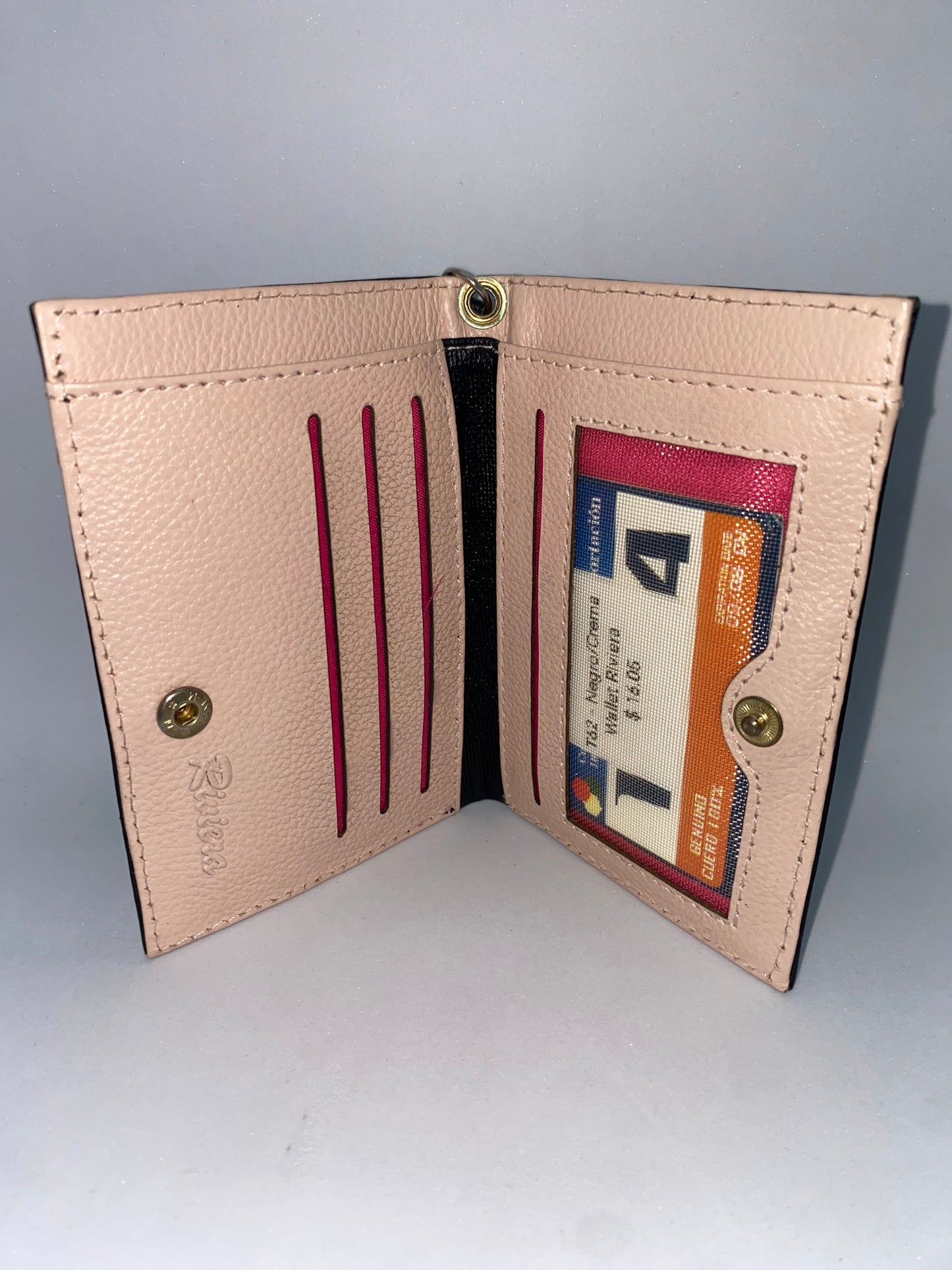 T62 - Wallet mini de cuero Nappa marca Riviera