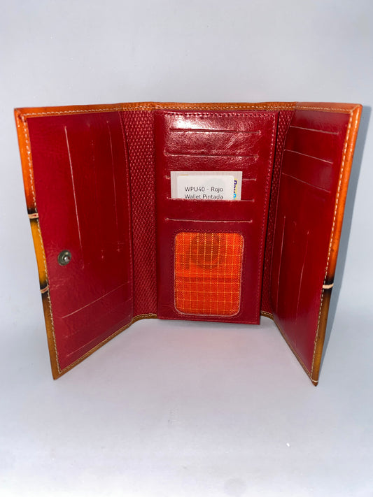 WPU40 - Wallet Pintada de cuero Tala marca Quality Leather