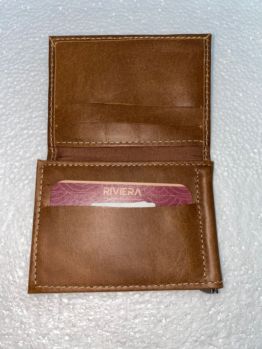 TPB6133 - Tarjetero pisa billete de cuero graso marca Riviera