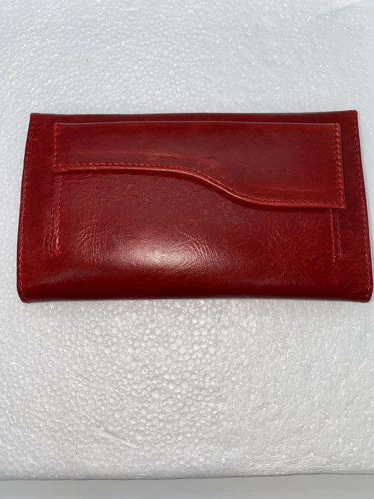 W078 - Wallet de cuero para dama con diseño de libelula