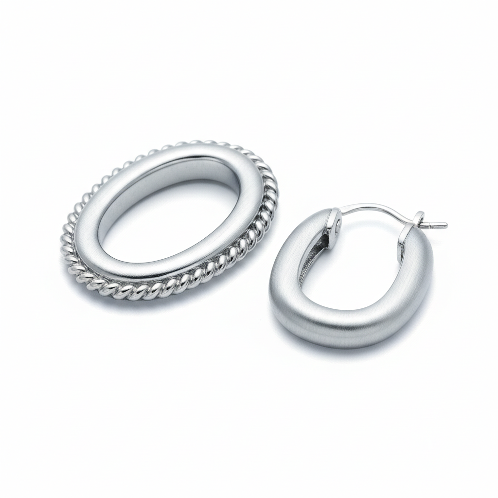 ARETES - Par de Aretes de Acero inoxidable