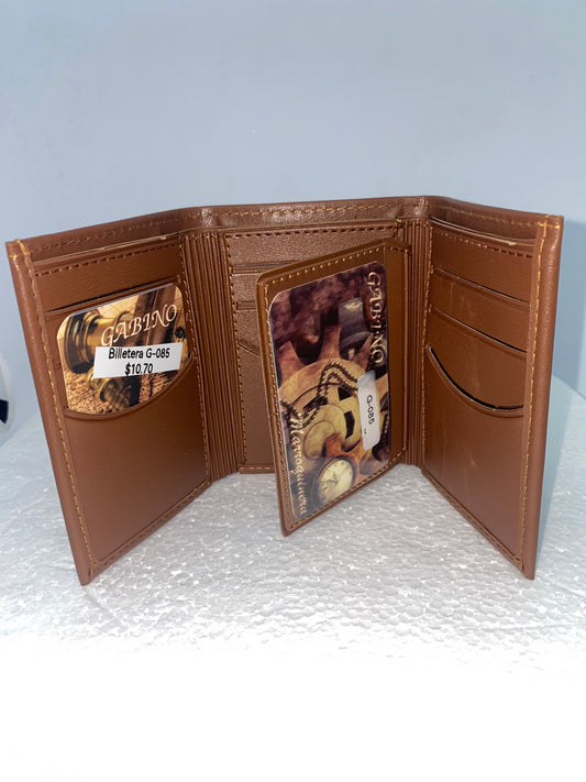 B085 - Billetera de cuero sintético marca Gabino