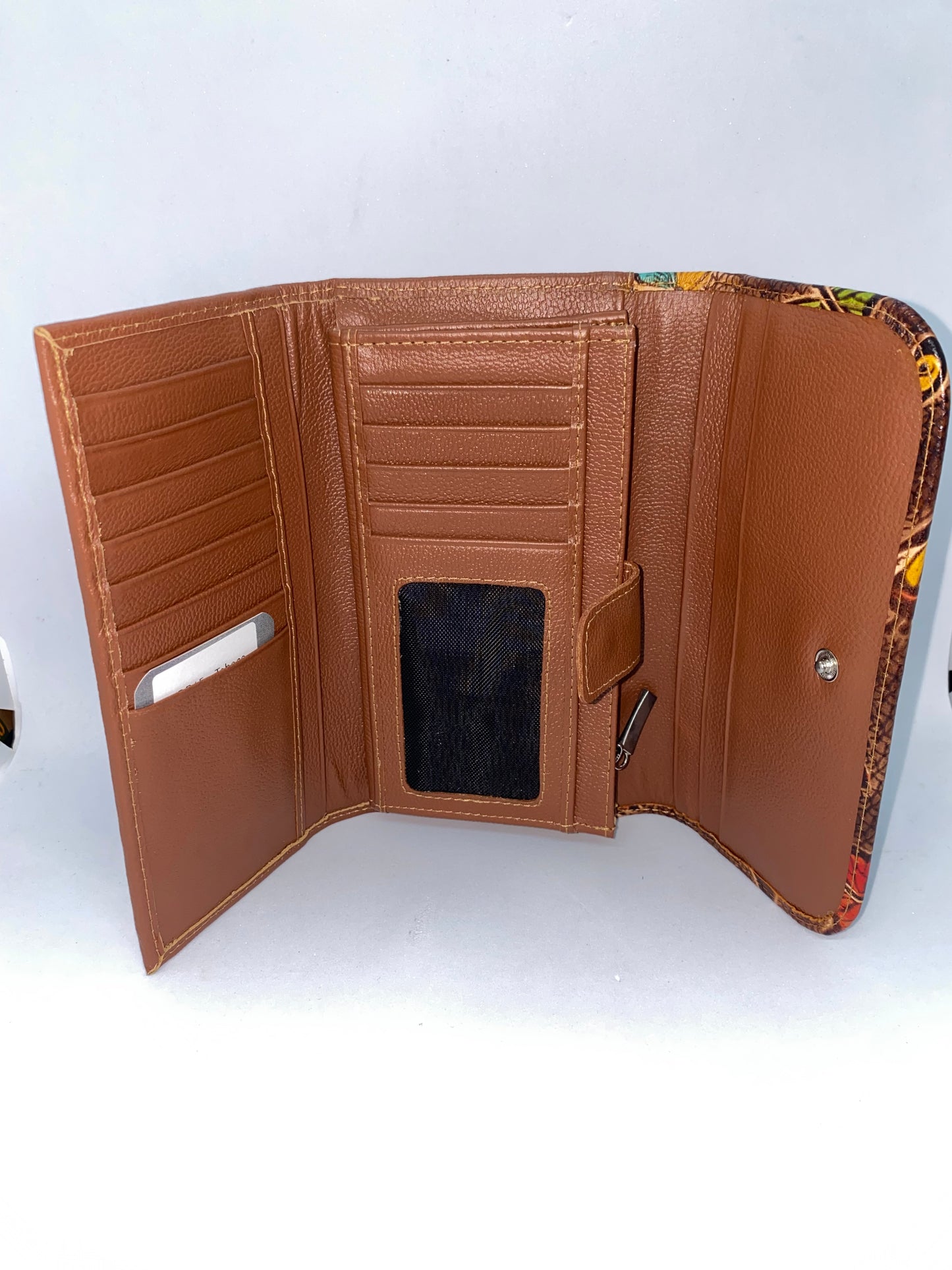 WDB45 - Wallet doble broche de cuero Graso marca Quality Leather