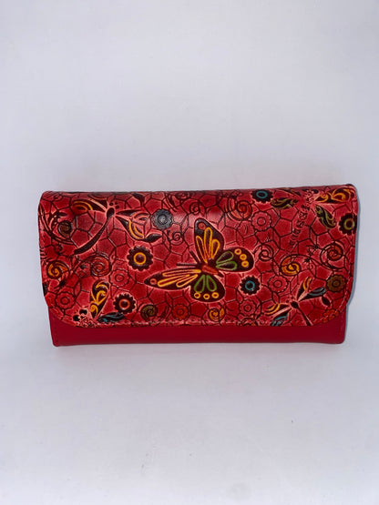 WDB45 - Wallet doble broche de cuero Graso marca Quality Leather