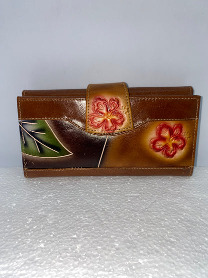 WP2006 - Wallet de cuero para dama pintada marca Quality Leather