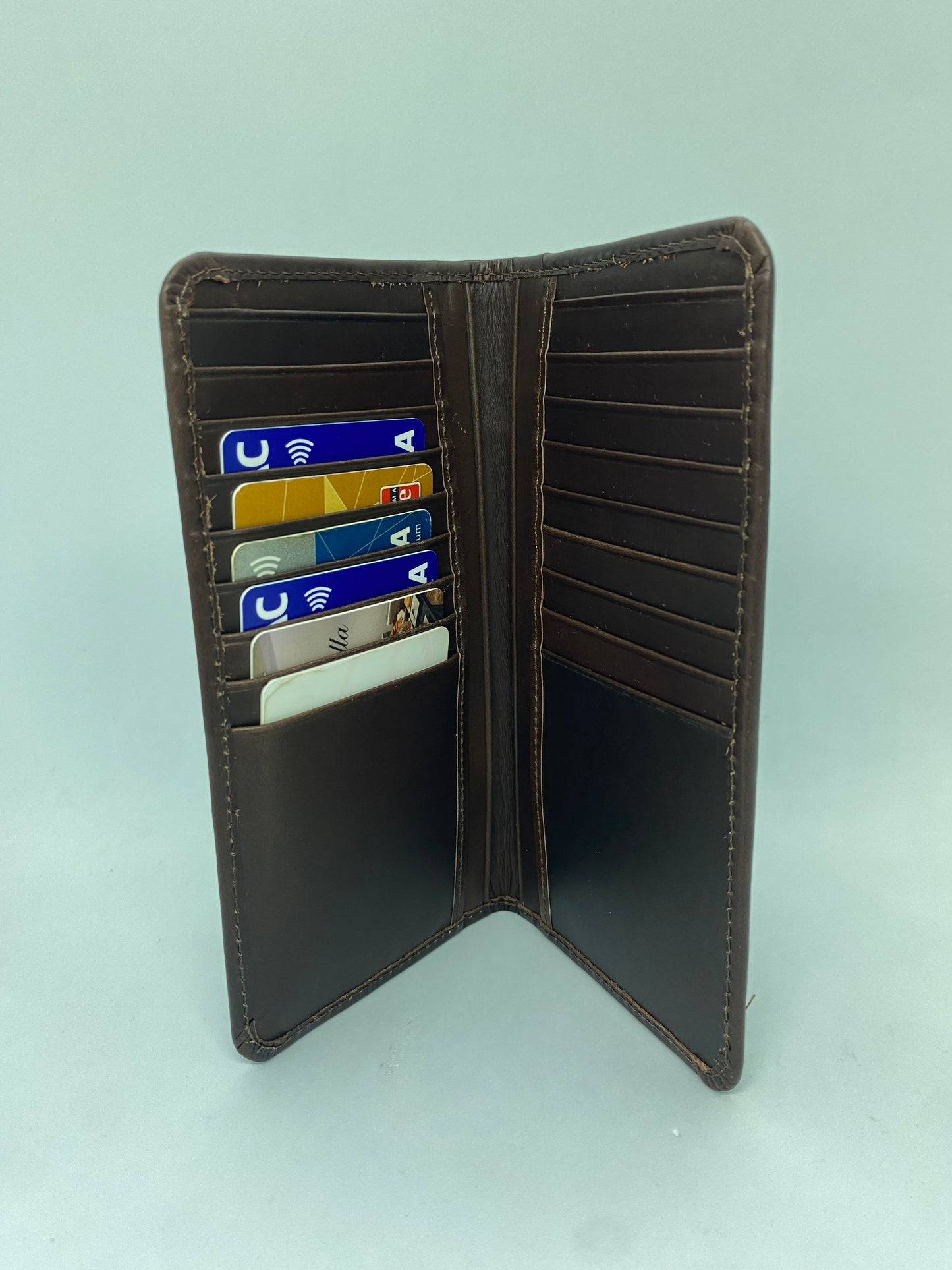 W522 - Tarjetero Porta Chequera de cuero Graso marca Quality Leather