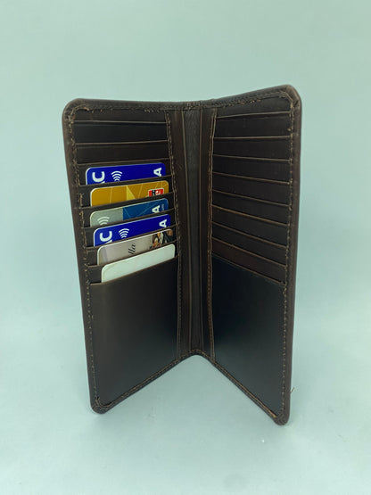 W522 - Tarjetero Porta Chequera de cuero Graso marca Quality Leather