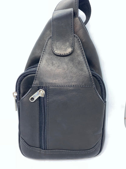 P338 - Pechera de cuero tula pequeña marca Quality Leather