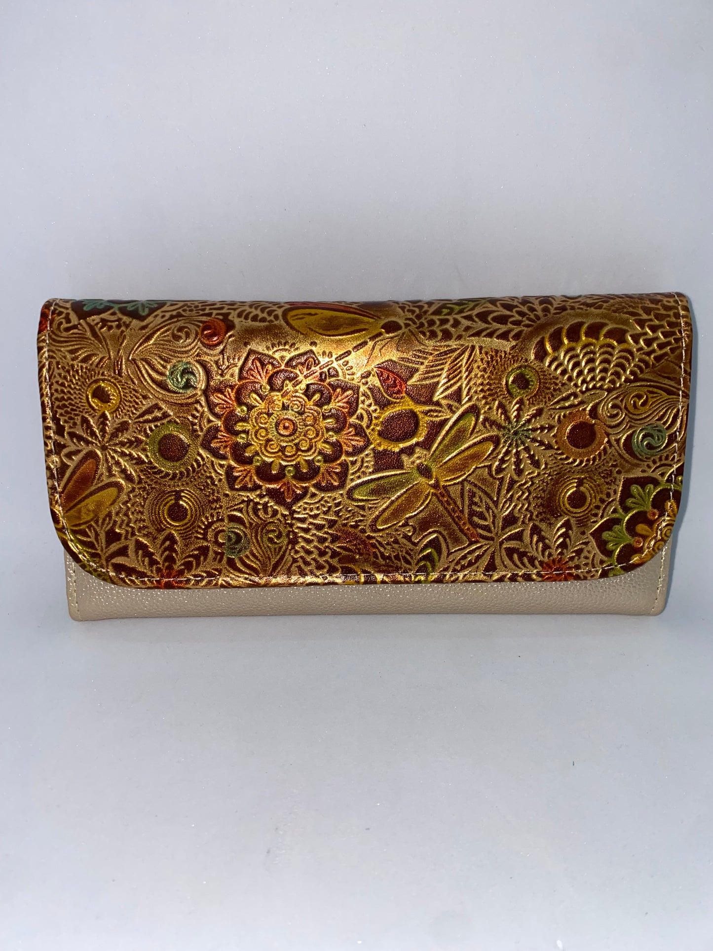 WDB45 - Wallet doble broche de cuero Graso marca Quality Leather