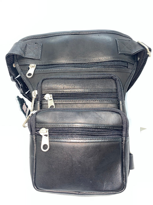 P361 - Piernera de cuero tula grande marca Puro Cuero