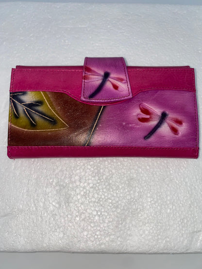 WP2006 - Wallet de cuero para dama pintada marca Quality Leather