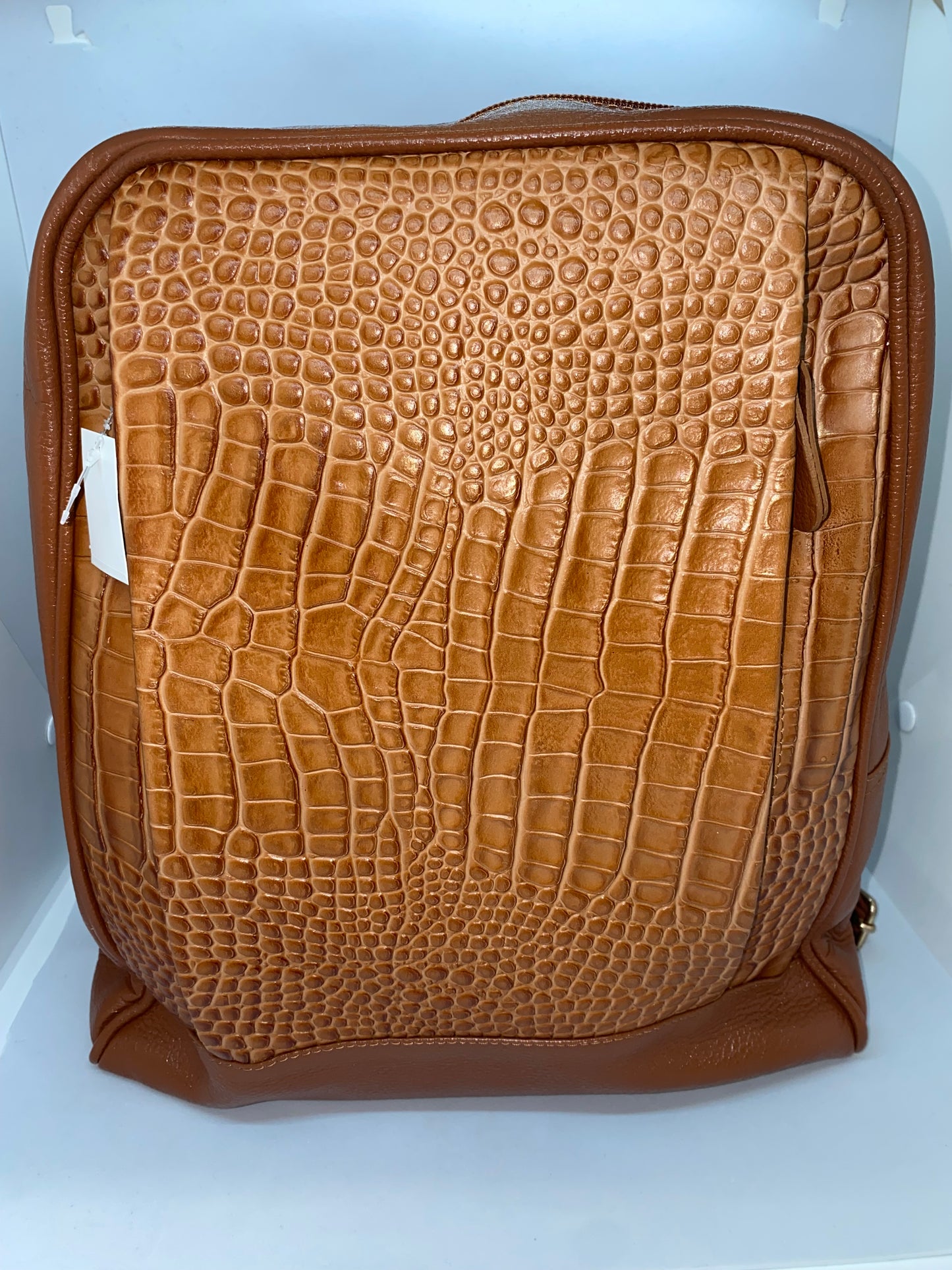M01 - Mochila de cuero para dama doble cierre