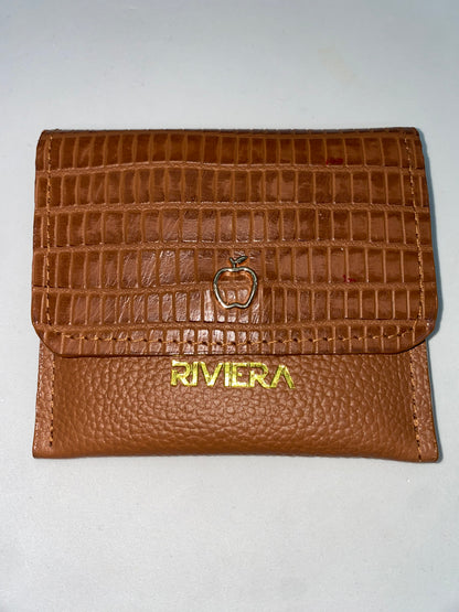 T44 - Tarjetero de cuero para dama marca Riviera
