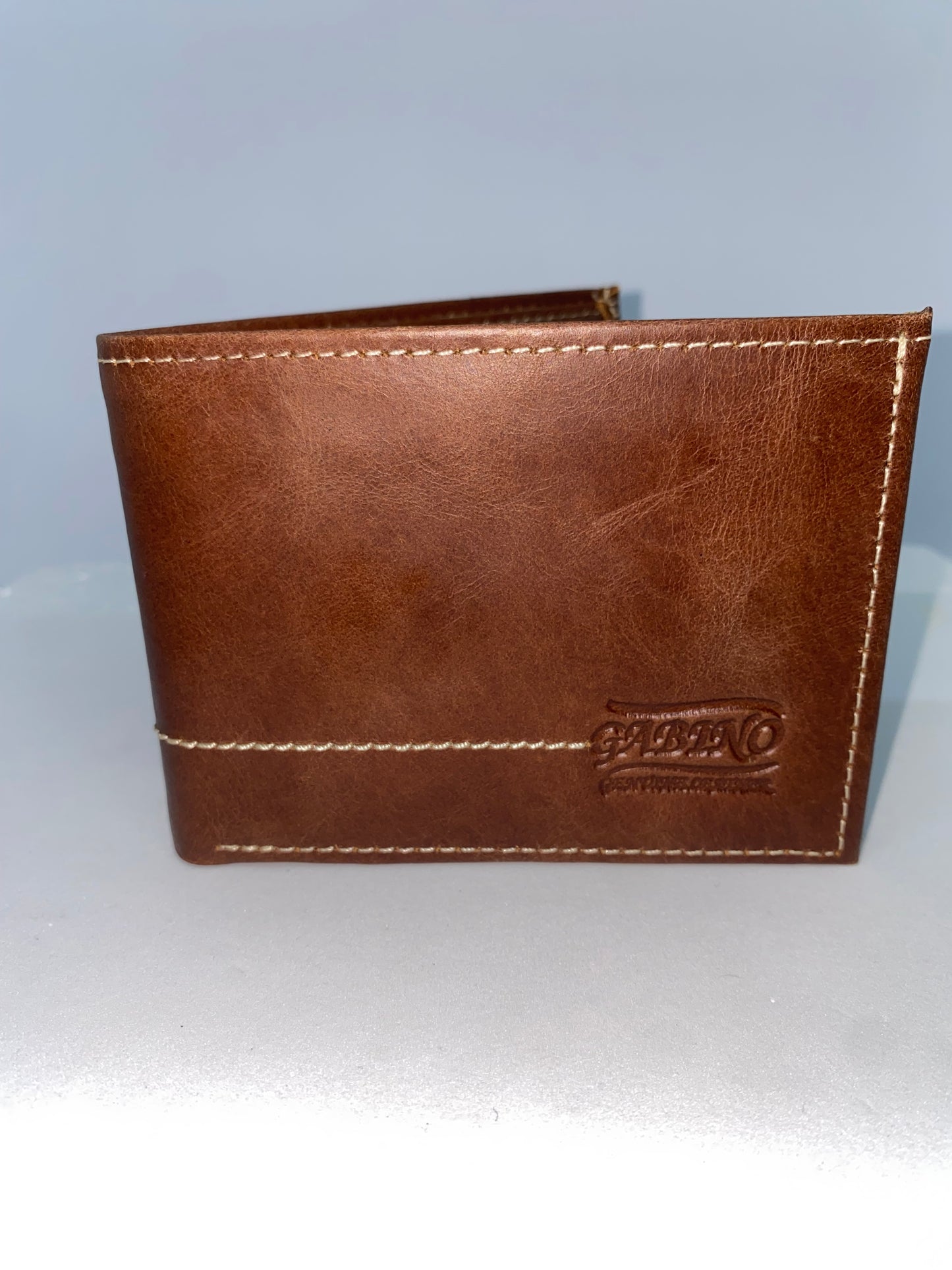 BG305D - Billetera de cuero Genuino con zipper marca Gabino