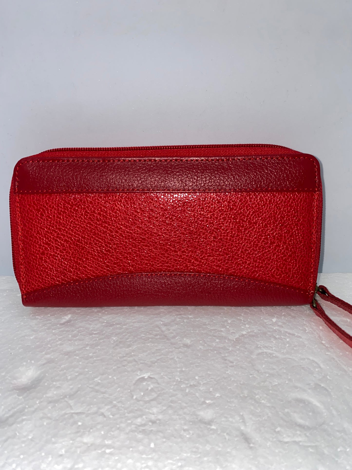 WDZ451 - Wallet doble zipper de cuero graso marca Quality Leather