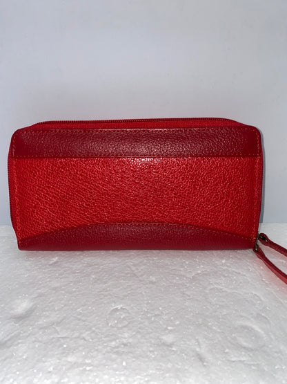 WDZ451 - Wallet doble zipper de cuero graso marca Quality Leather
