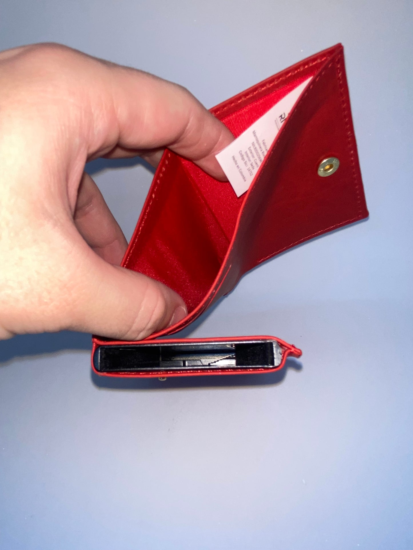 T79 - Tarjetero de cuero Genuino para dama con RFID marca Riviera
