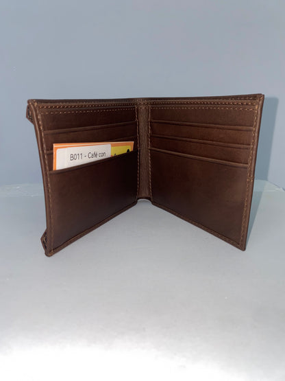 B011 - Billetera de cuero graso marca Quality Leather