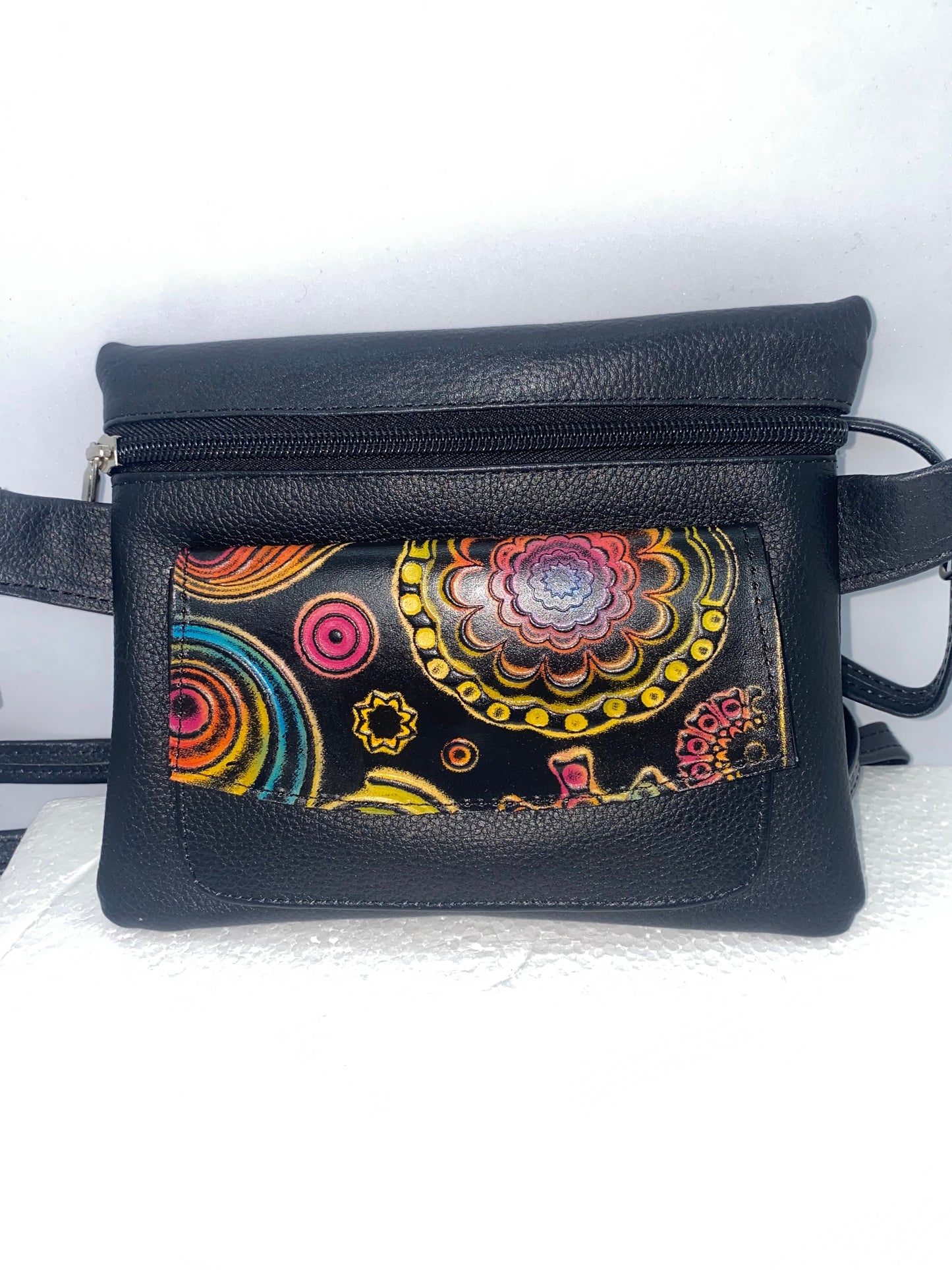 CCP35 - Carriel de cuero pintado para dama de cuero marca Quality Leather