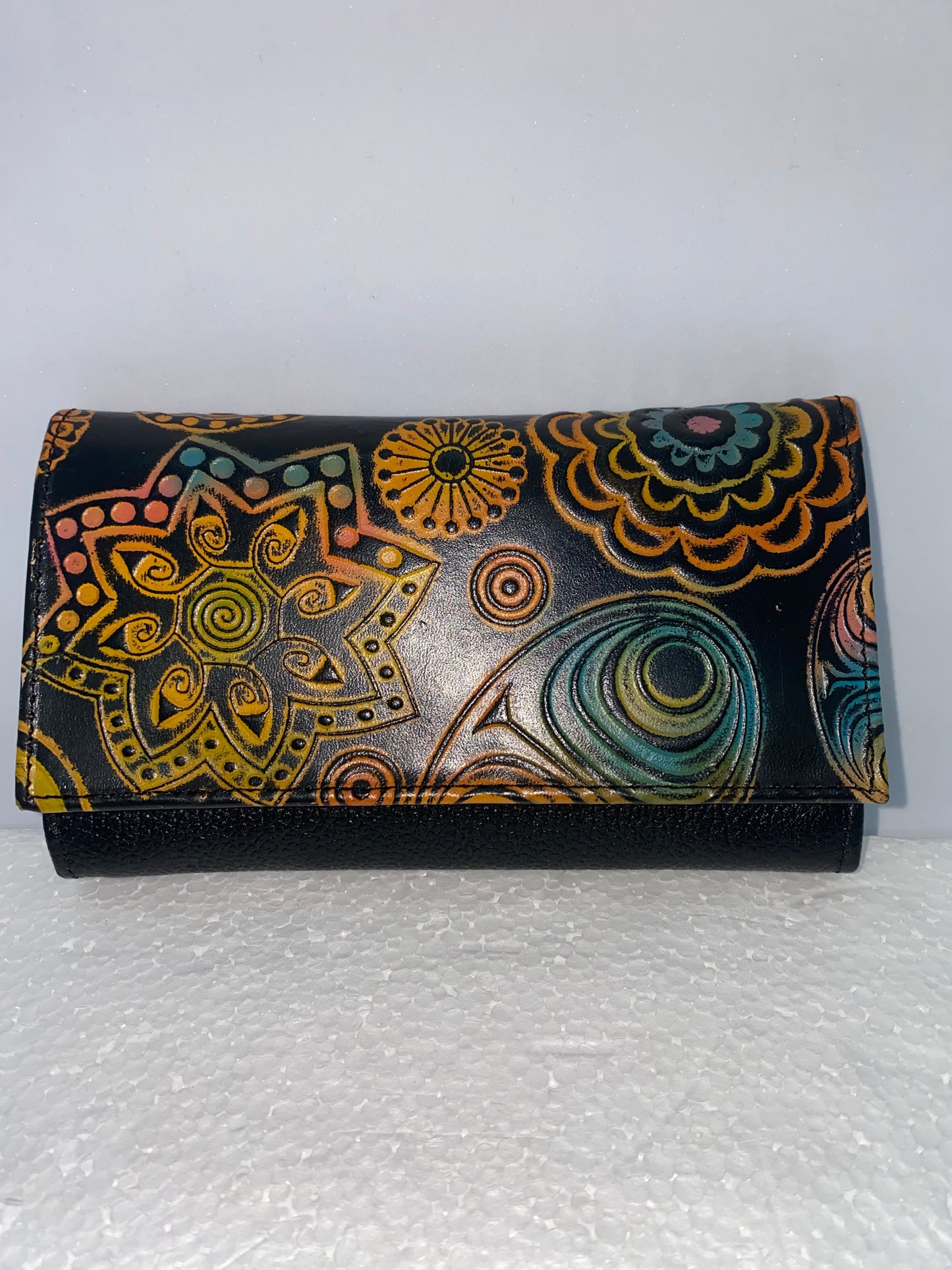 W267 - Wallet de cuero tala con diseño