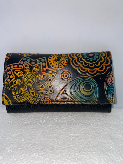 W267 - Wallet de cuero tala con diseño