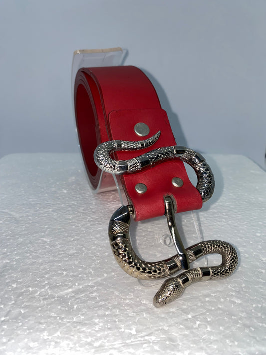 CODC25 - Correa de cuero para dama con firma de serpiente