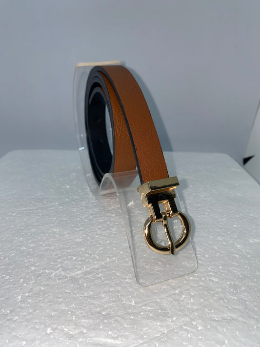 CODD20 - Correa de cuero reversible tipo delgada para dama