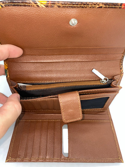 WDB45 - Wallet doble broche de cuero Graso marca Quality Leather