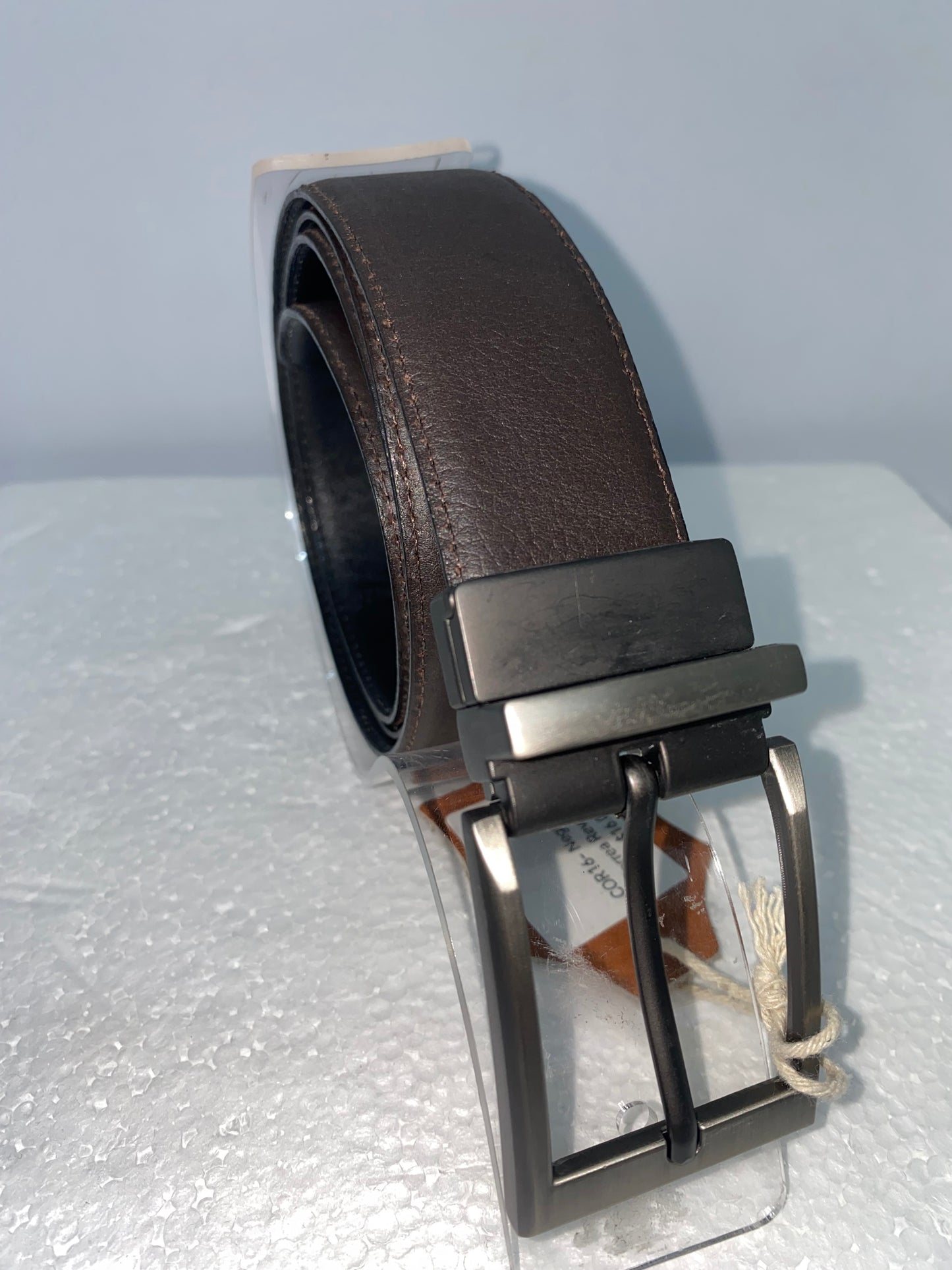 COR15 - Correa de cuero liso reversible marca Quality Leather