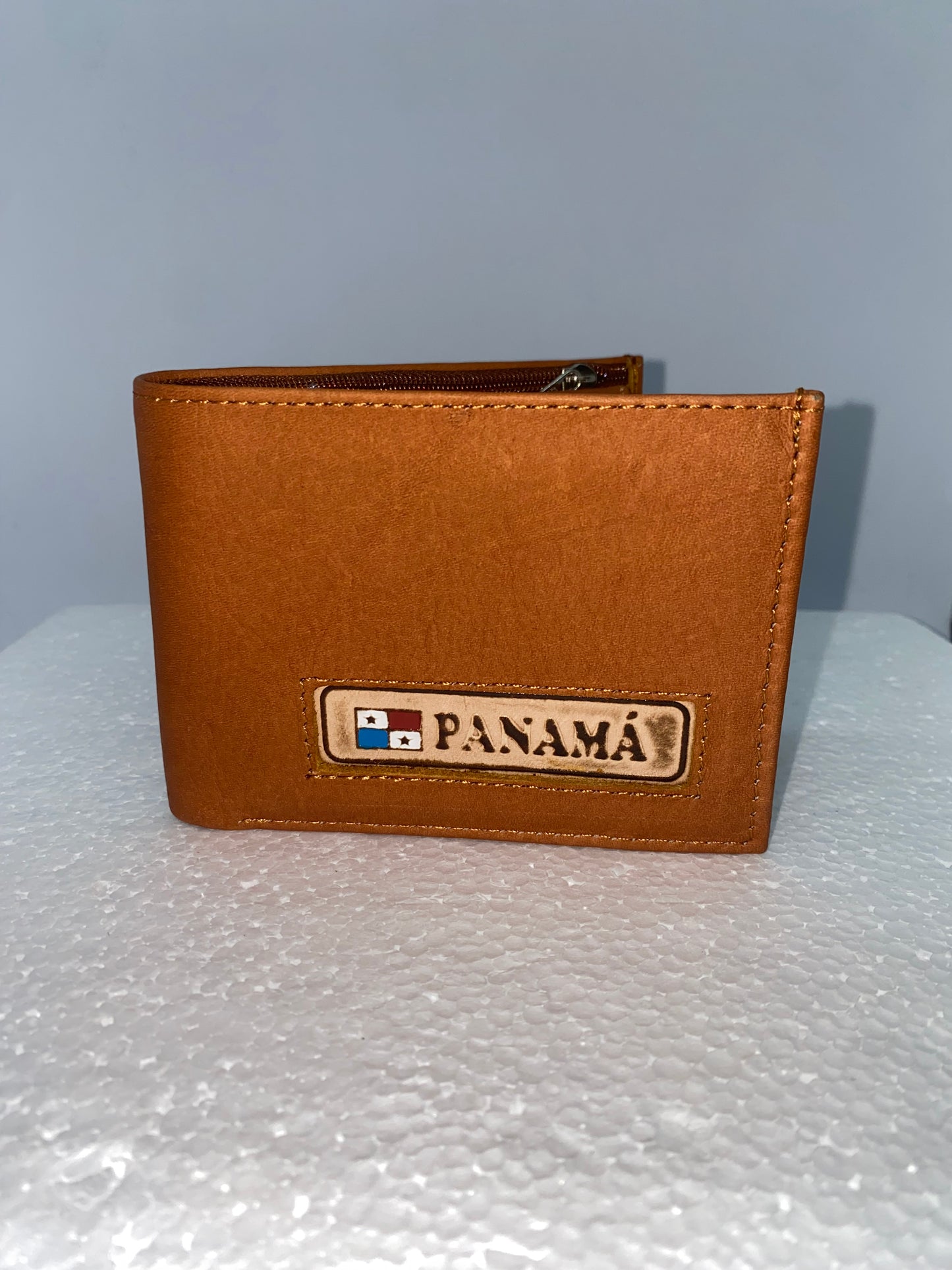 B15 - Billetera de cuero tula con enmarcado de Panamá marca Quality Leather