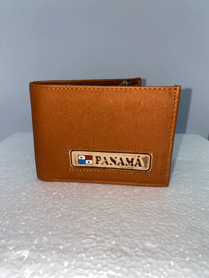 B15 - Billetera de cuero tula con enmarcado de Panamá marca Quality Leather