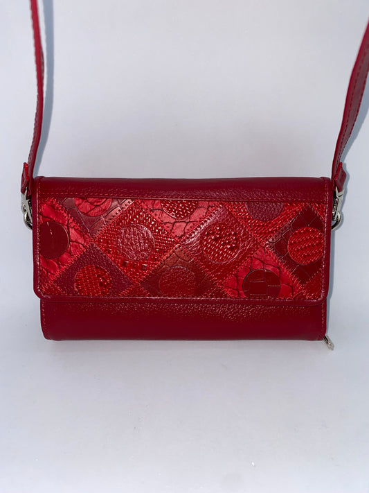 WPC55 - Wallet correa de cuero Graso para dama marca Quality Leather