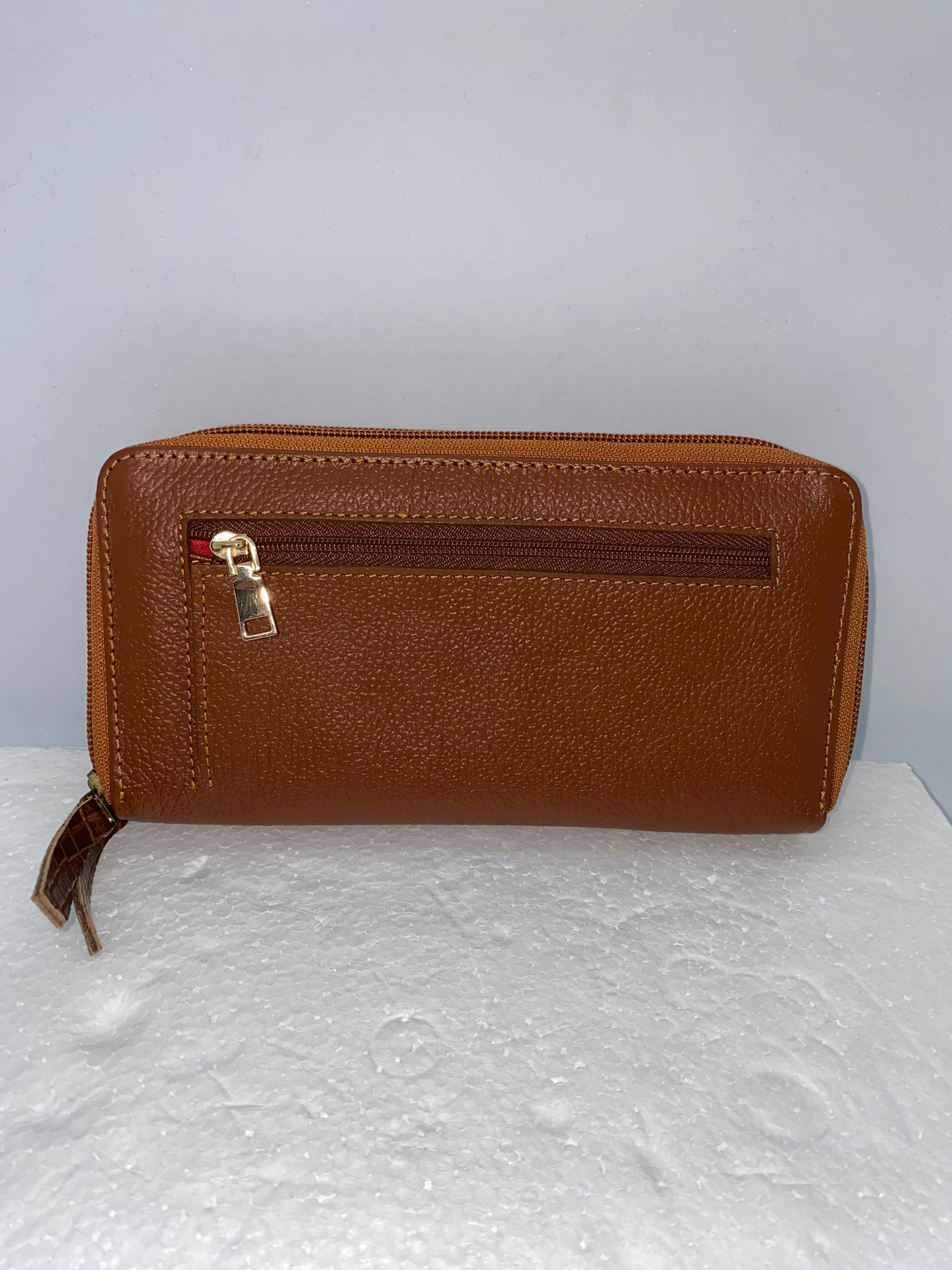 WDZ451 - Wallet doble zipper de cuero graso marca Quality Leather