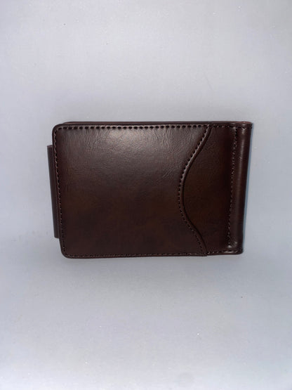 TPB01 - Tarjetero con clic para Pisa Billetes de cuerina marca Quality Leather