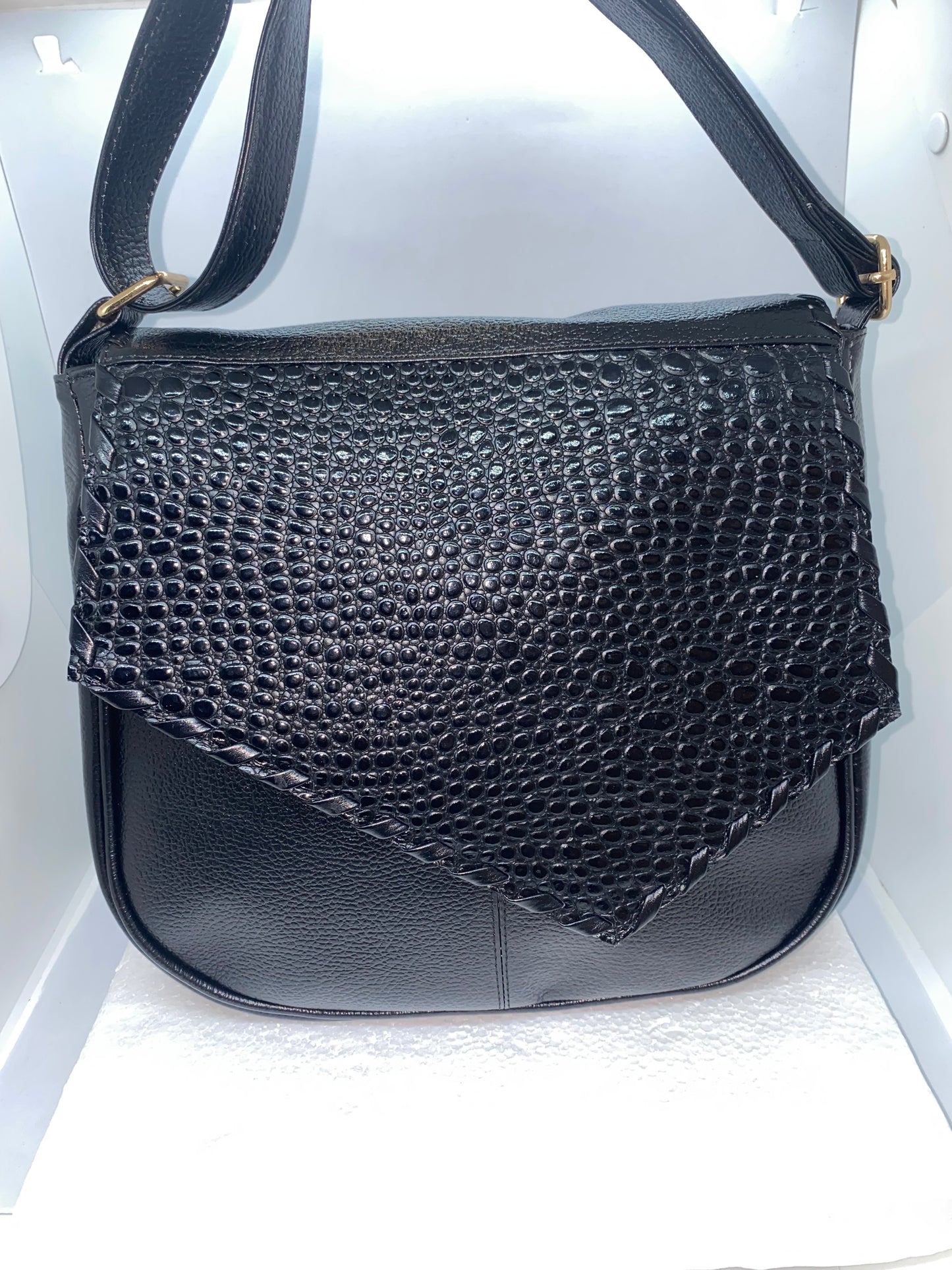 BDP69 - Bolso de cuero Graso para dama estilo pintado marca Quality Leather