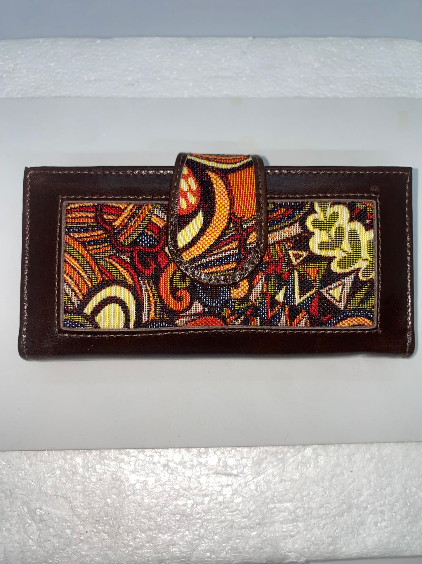 W2009 - Wallet de cuero para dama con mola