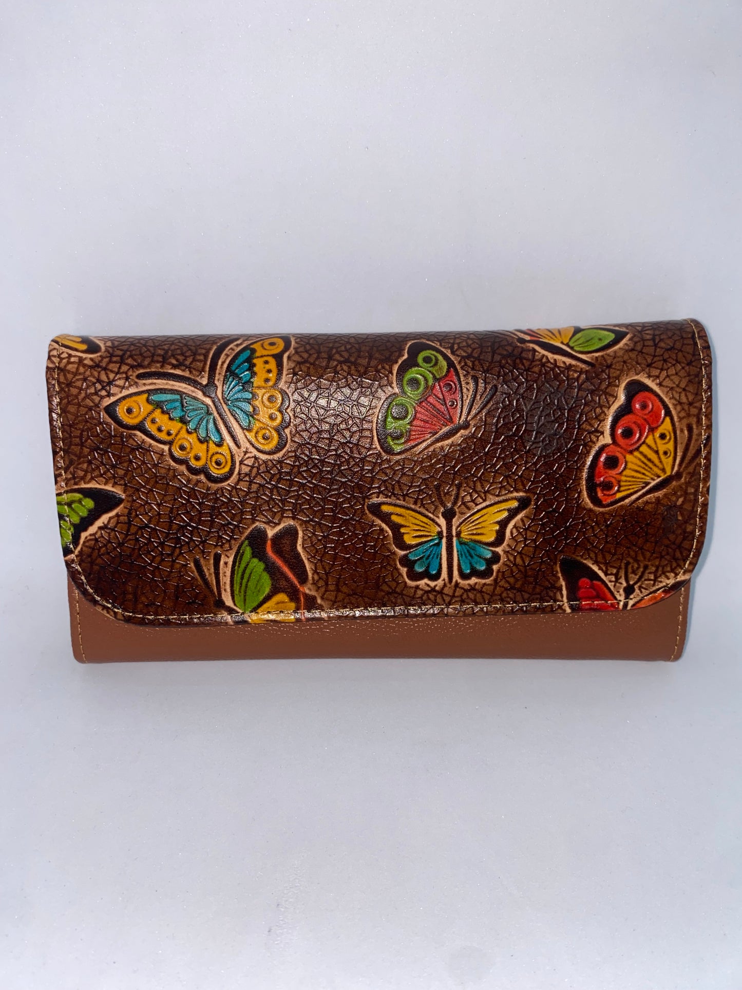 WDB45 - Wallet doble broche de cuero Graso marca Quality Leather