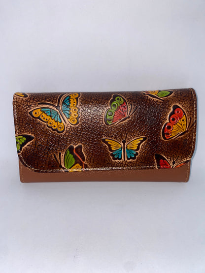 WDB45 - Wallet doble broche de cuero Graso marca Quality Leather