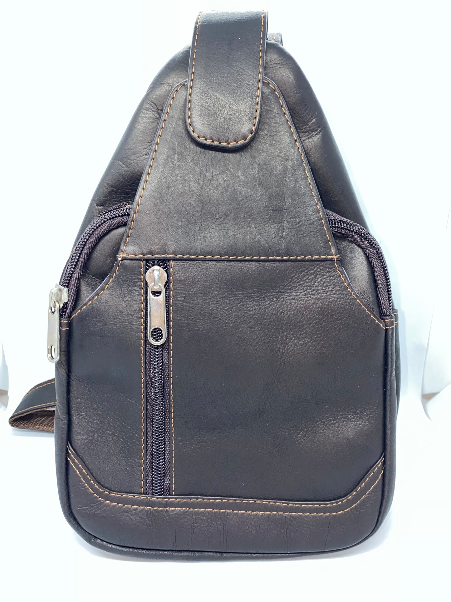 P338 - Pechera de cuero tula pequeña marca Quality Leather