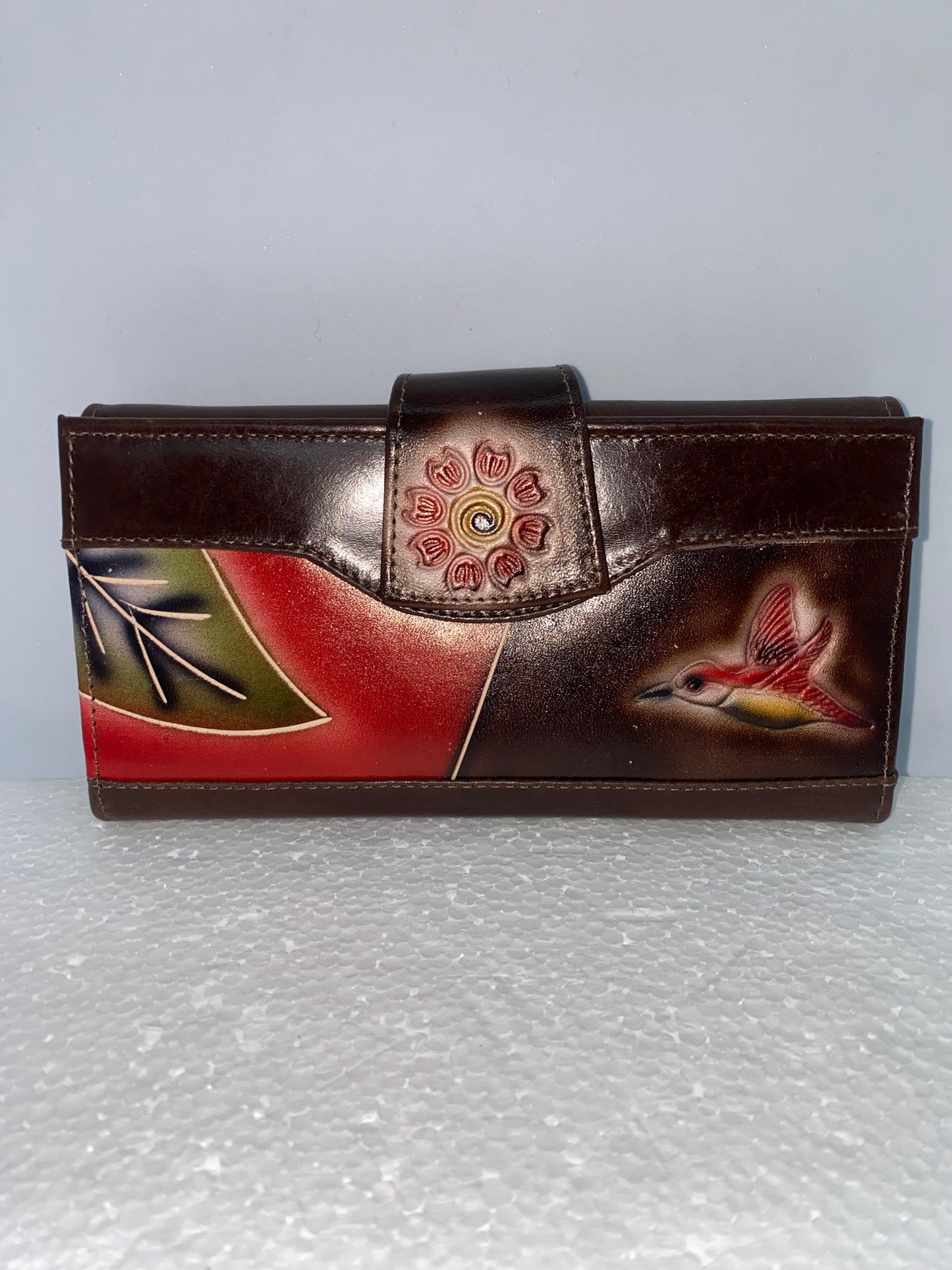 WP2006 - Wallet de cuero para dama pintada marca Quality Leather