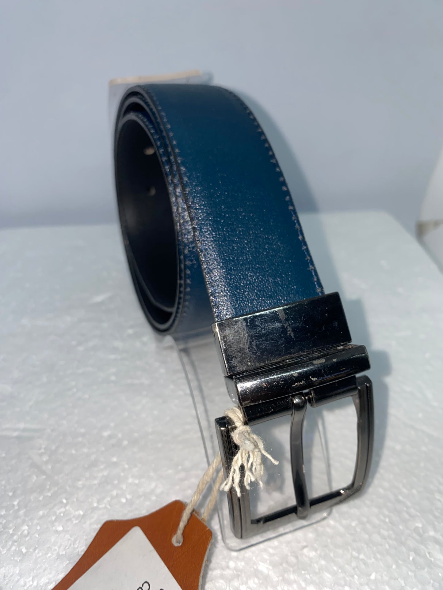 COR15 - Correa de cuero liso reversible marca Quality Leather