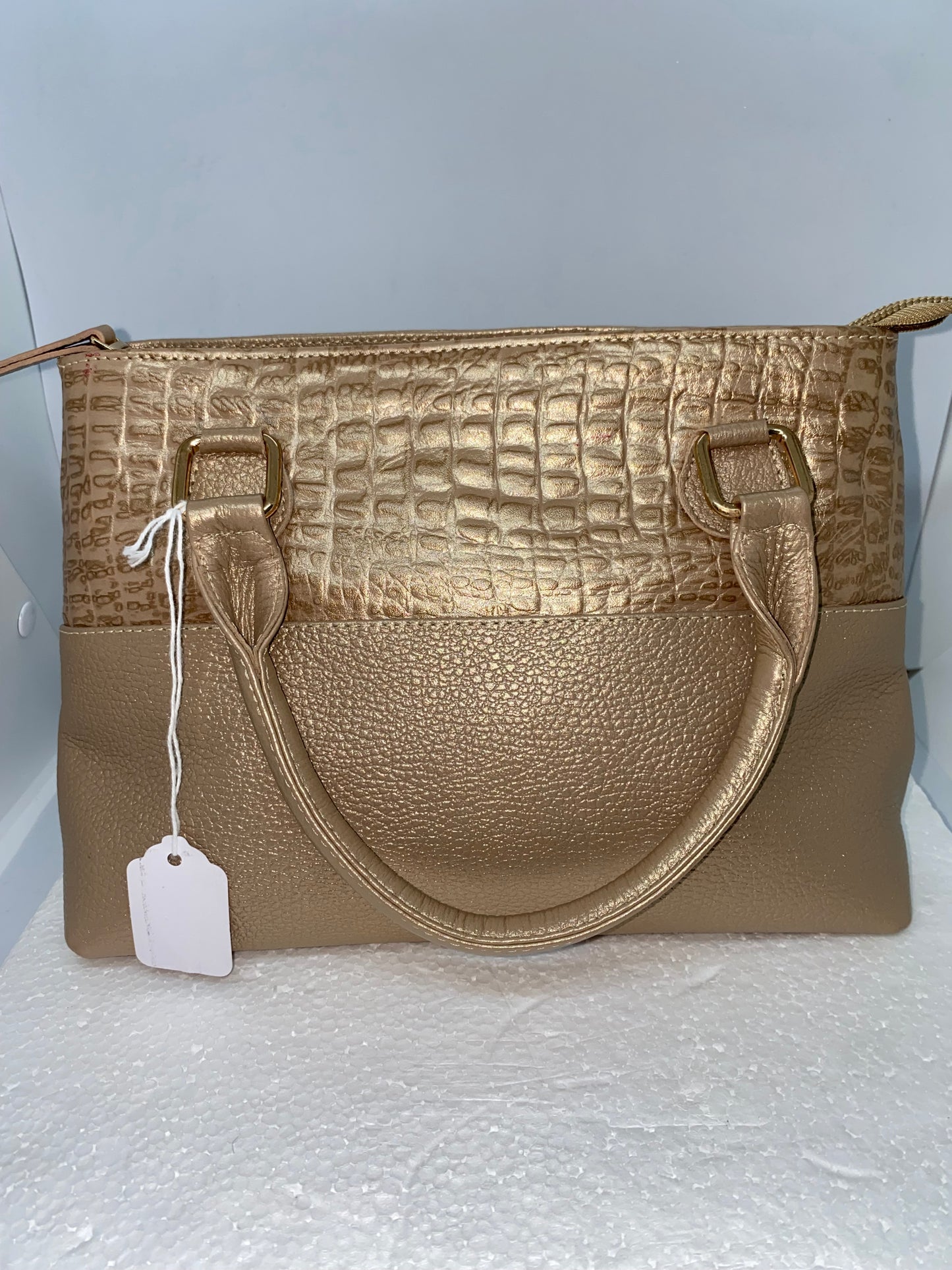 BBM53 - Bolso mini tipo baúl de cuero Graso para dama