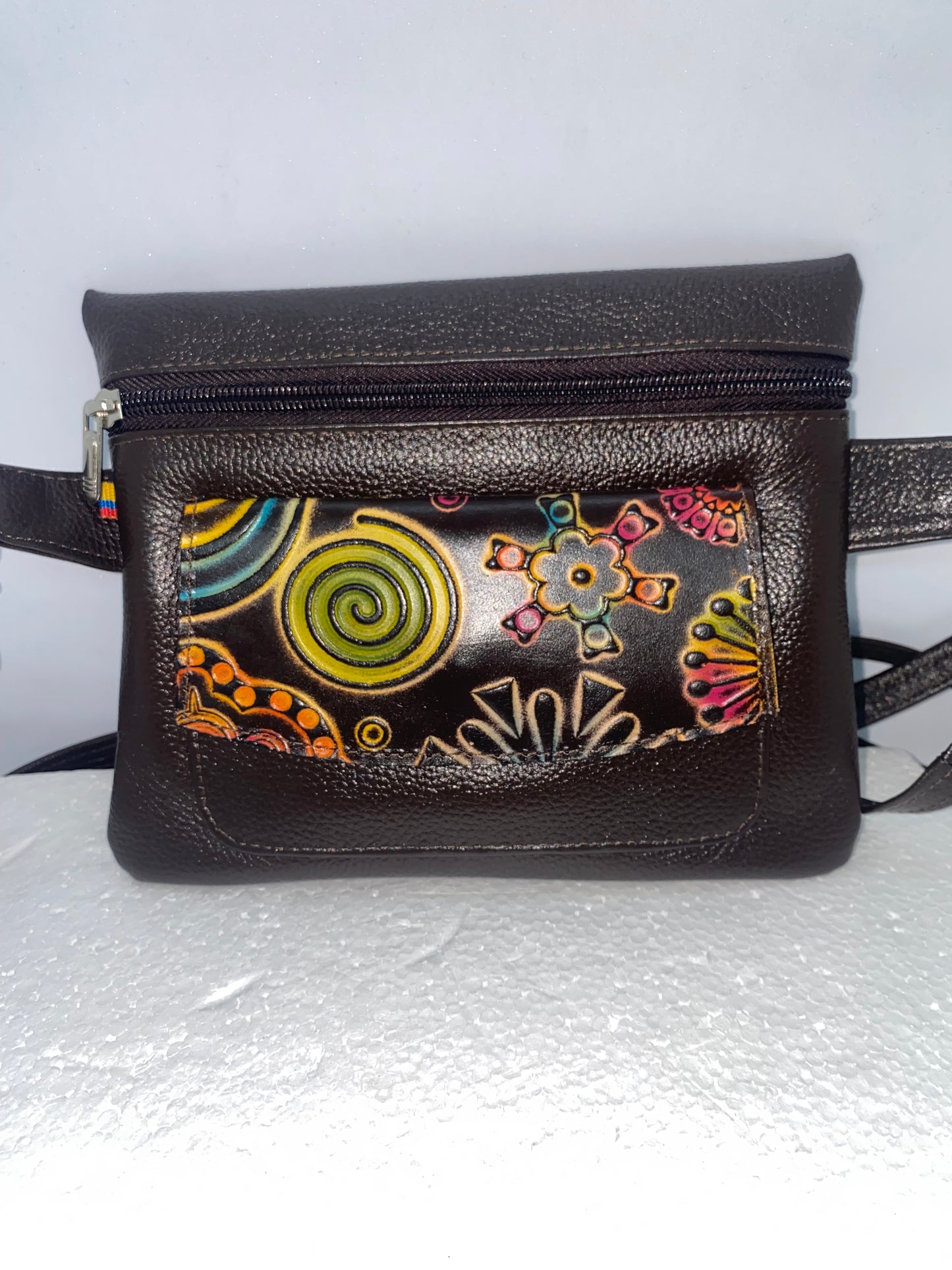 CCP35 - Carriel de cuero pintado para dama de cuero marca Quality Leather