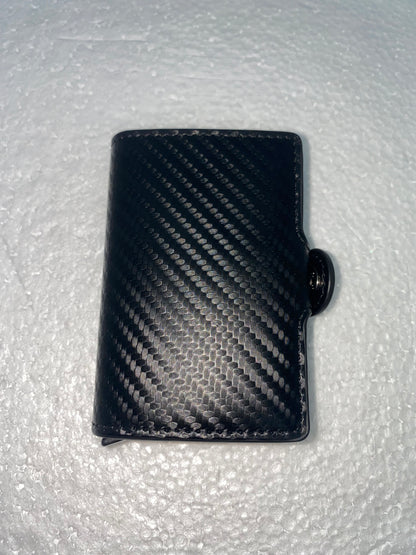 T225 - Tarjetero de cuerina con protección RFI con doble caset